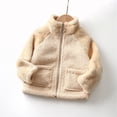 thumbnail image 2 of Coerni Girl and Toddlers' Sherpa Fleece Full-Zip Jacket Thicken Warm Coat Kids Puffer Sweatshirt Winter Outwear Comfort Cardigan, 2 of 9