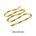 thumbnail image 3 of Mouliraty Christmas Tinsel Garland, 90.5in Colorful Wool Striped Christmas Tree Decoration Festive Holiday Indoor Decor for Home Party and Office Scene Setup, Gold, 3 of 6