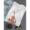 thumbnail image 3 of Violin & Roses Watercolor T-Shirt Women -Image by Shutterstock, Female Small, 3 of 4