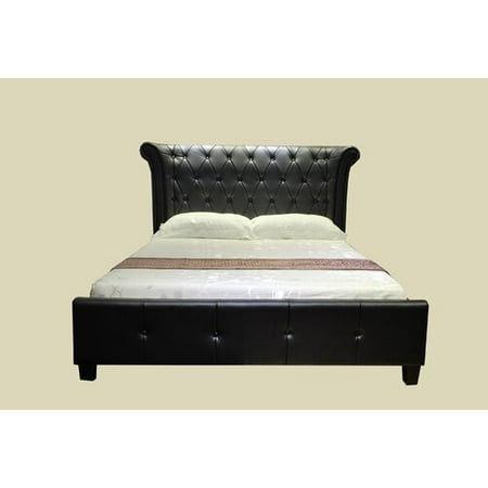 Greatime B1121 Upholstered Bed, California King, Black