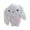 White, variant on Long Eared Bunny Plush Keychain, Cute Bag Charm Accessory, Small Stuffed Animal Doll Gift for Keys, Backpacks, Purses, or Decor
