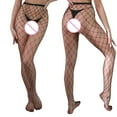 thumbnail image 4 of QASIEATN Fashion Tights for Women Large Net Fishnet Hosiery Black Hollowed Out Fishnet Stockings Women's Pantyhose, 4 of 5