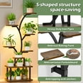 thumbnail image 6 of Plant Stand Indoor with Grow Lights, 8 Tier Multiple Plant Shelf, 56.7" Tall Lighted Plant Stand, S-Shaped Corner Plants Stand Rack, Flowers Holder for Home Living Room Balcony Patio Garden, 6 of 9