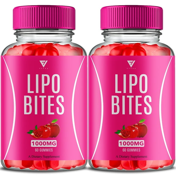 (2 Pack) Lipo Bites Keto ACV Gummies LipoBites Advanced Supplement (120 Gummies)