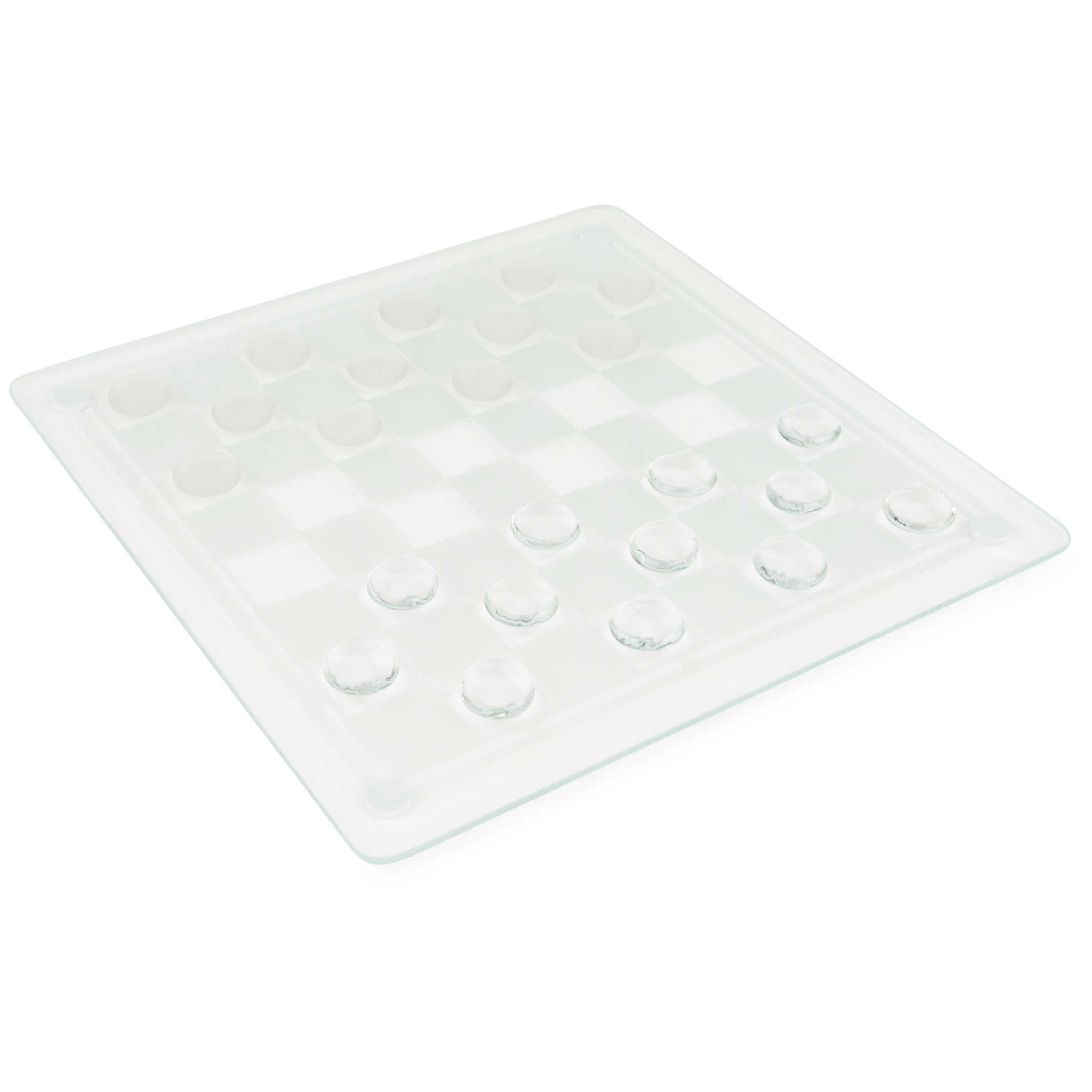 Spin Master Games, Clear Chess and Checkers Set with Glass Gameboard, for Ages 8+