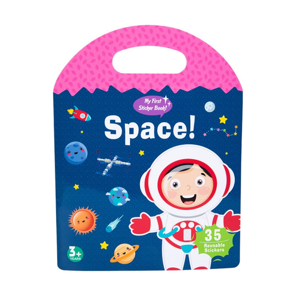 TRIANU Sticker Books for Kids 2-4, Reusable Sticker Book, Space Theme ...
