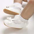 thumbnail image 5 of Itsun Baby Walking Shoes,Baby Girls Flats Shoes No-Slip Rubber Sole Infant Toddler Princess Wedding Dress Shoes White 9-12 Months, 5 of 5