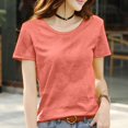 thumbnail image 2 of MRMT-Camiseta de algodón puro para mujer, camisetas holgadas y transpirables, Tops informales, 2023, 2 of 4