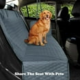thumbnail image 5 of Kurgo Dog Car Seat Cover, Pet Bench Seat Covers, Hammock Style Car Cover, Water Resistant, Scratch proof, Cars, 55 Inches, Heather Hammock (Heather Charcoal Grey, 55"), 5 of 6