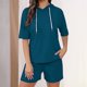 thumbnail image 3 of Conjunto de pantalón de punto de 2 piezas Conjunto de pijama con capucha de punto con cordón en la cintura Conjunto diario Oufifit FLhrweasw Nuevo, 3 of 7