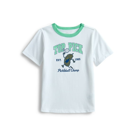 Wonder Nation Toddler Boys' Graphic Ringer Tee with Short Sleeves, Size 18M-5T
