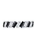 thumbnail image 4 of Rosec Jewels Natural Black Onyx Half Eternity Ring with Moissanite for Women - AAA Quality, 10K White Gold, US 5.00, 4 of 8
