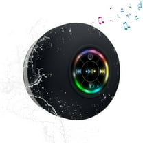 Waterproof Mini Bluetooth Shower Speaker, Portable Wireless Speaker LED Shower Suction Cup Speaker, Small Surround for Party, Travel, Beach Bathroom