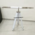 thumbnail image 2 of Nautical Floor Standing Chrome White Leather Admiral Telescope 60 Inches, 2 of 4