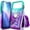 Aqua Purple, variant on NGB SUPREMACY For iPhone 17 Pro Max Phone Case Screen Protector Ring Holder Wrist Strap Lanyard Shiny Sparkly Glitter iPhone 17 Pro Max Case Cover