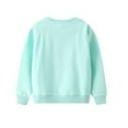 thumbnail image 4 of Esaierr Sweatshirts for Toddler Girls，girl Breathable Soft Comfortable Cotton Long Top Green, 4 of 5