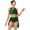 Dark Green, variant on iiniim Women Lyrical Dance Dress Shiny Rhinestones Crop Top with Skirted Leotard 2-Piece Costume Royal Blue S