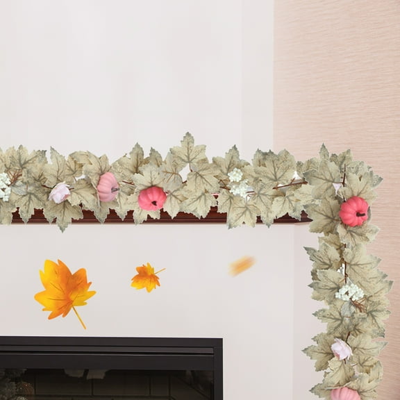 Fall Garland Artificial Maple Leaf Garland 6.56 ft Fake Plants Decor Leaves For Thanksgiving Day Festivals Wedding Decora The Holiday