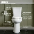 thumbnail image 4 of HOROW Two-Piece Elongated Single Flush Toilet 19 Inch 1.28 GPF 12" Rough In with SoftClose Seat, 4 of 9