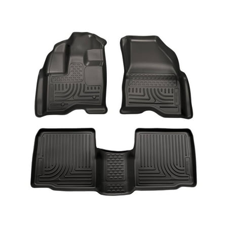 Husky Liners 98731 Weatherbeater Floor Mats Fit 2009-2016 Lincoln MKS - Front/2nd Seat - Black