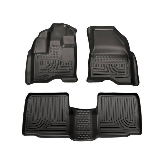 Husky Liners 98731 Weatherbeater Floor Mats Fit 2009-2016 Lincoln MKS - Front/2nd Seat - Black