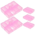 thumbnail image 3 of Boîtes de Rangement à Compartiments Roses 5 Pcs Rectangulaires 2.91x2.44x0.79 Po, 3 of 5