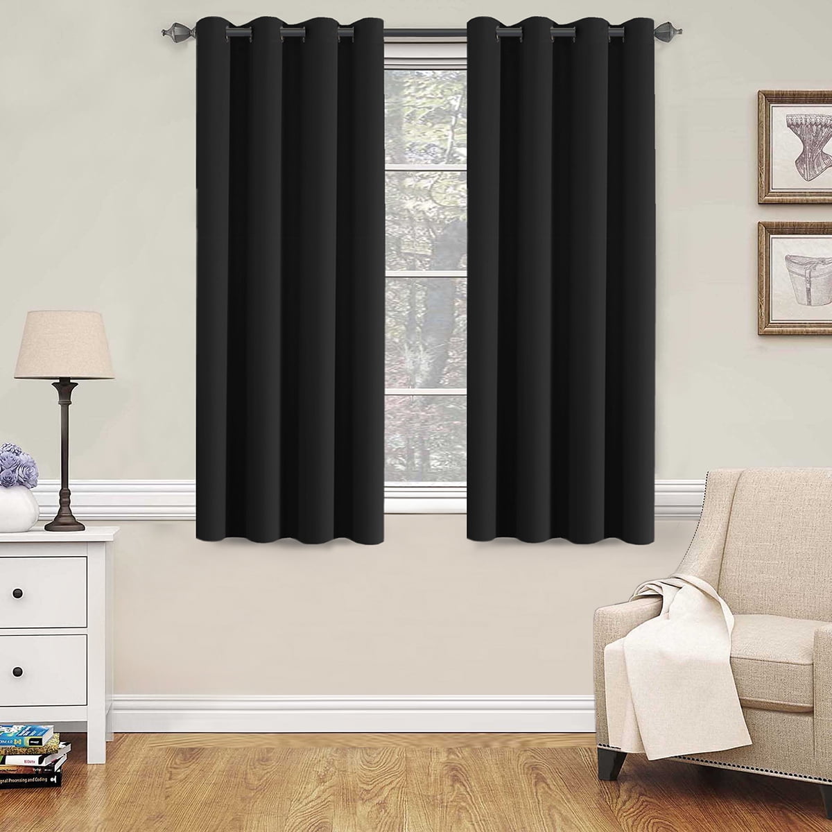 H.Versailtex Blackout Thermal Insulated Curtains (2 Panels ...