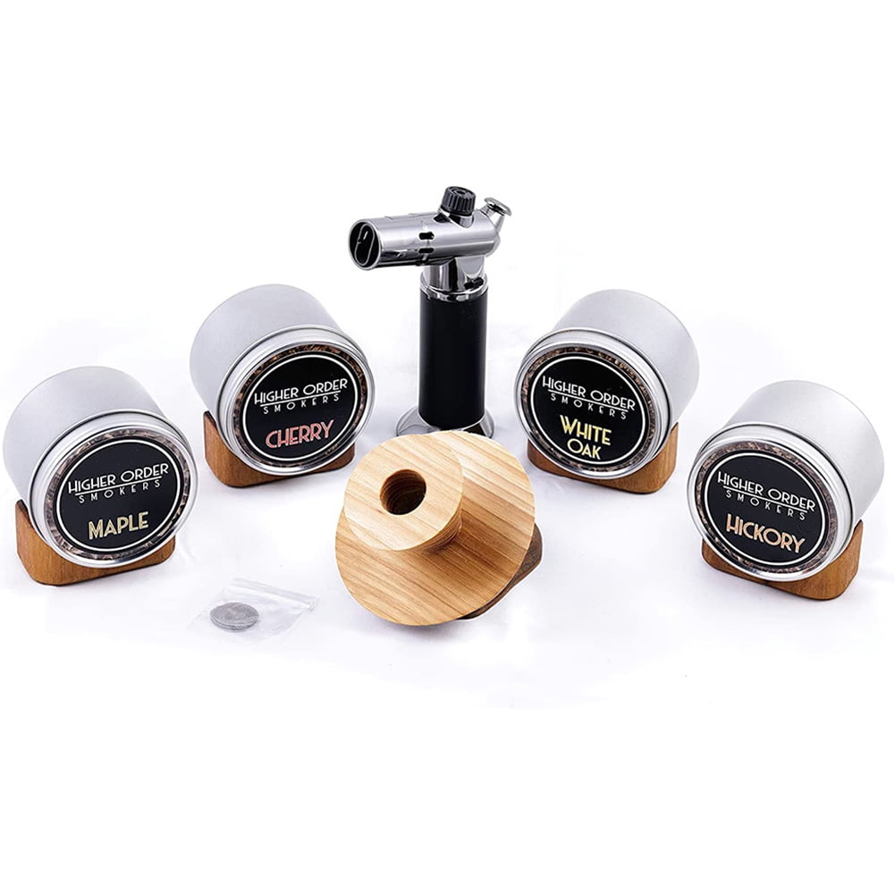 Beverage Smoking Starter Kit includes smoker, turbo torch and wood