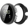 thumbnail image 1 of KOMI Screen Protector Compatible with Pixel Watch 2/Google Pixel Watch Case,Hard PC Anti-Scratch Bumper Protector Case Shock-Proof Bezel Protective Shell for Google Pixel Watch Cover,Black&Clear, 1 of 5