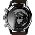 thumbnail image 6 of Timex Mens Waterbury Chronograph 42mm Watch - Brown Strap Blue Dial Stainless Steel Case, 6 of 9