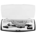 thumbnail image 2 of Geometry Compass Set 10Pcs School Maths Protractor Set Rulers for Student Maths and Engineering in Carry Case, Gray, 2 of 8