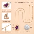 thumbnail image 3 of Purple & Rose Gold Angel Heart Necklace, 3 of 4