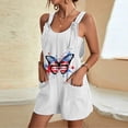 thumbnail image 2 of Drses Womens Summer Casual Suspender Printing Sleeveless Romper Loose Spaghetti Strap Shorts Overalls Jumpsuit with Pockets, 2 of 4