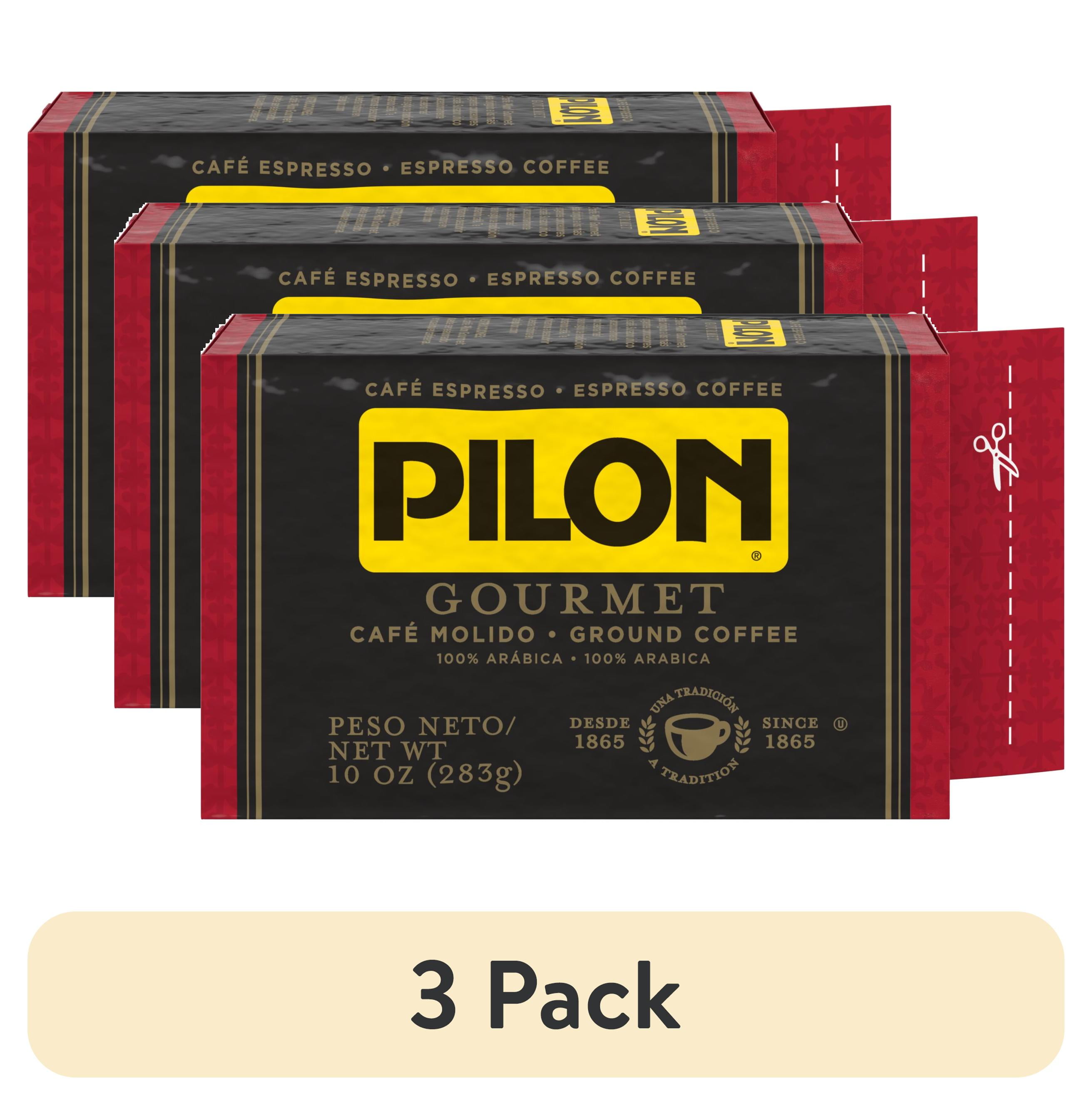 (3 pack) Pilon Gourmet Espresso, 100% Arabica Coffee, 10-oz. Brick