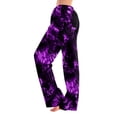 thumbnail image 2 of Evdexr Halloween Pajamas for Women 2026 Pumpkin Ghost Jack O Lantern Printed Pajama Pants Drawstring Wide Leg Palazzo Trousers Holiday Lounge Breathable Pants L, 2 of 7