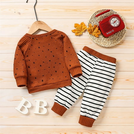 

Cathalem Baby Girl Blanket Baby Girls Boys Long Sleeve Bear Print Sweatshirt Tracksuit Tops Floral Print for Baby Childrenscostume Brown 9-12 Months