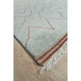 thumbnail image 4 of EORC DO04LTB6X9 Hand Knotted Wool Moroccan Rug, 6' x 9', Light Blue Area Rug, 4 of 5