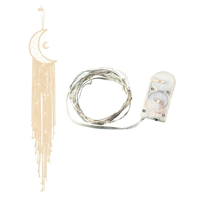 Leutsin Hand-woven Tapestry, Home Hanging Decoration,Woven Ornaments With 1 Meter LED String Light