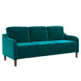 thumbnail image 3 of DHP Marbella 3-Seater Sofa Couch, Living Room Furniture, Green Velvet, 3 of 18