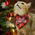 thumbnail image 3 of TZYUDK Pet Christmas Tartan Plaid Dog Bandana Scarf Costume for Small Medium Large Dogs Cats A Cloth, 3 of 5
