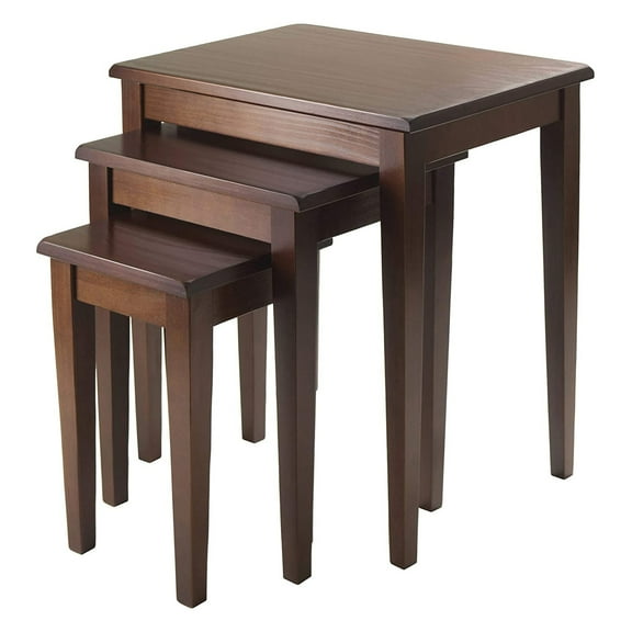 Winsome Wood Regalia 3-Pc Nesting Table Set, Walnut Finish