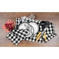 thumbnail image 6 of Linen Hub Set of 12 Cotton Kitchen Dish Towels 16x26, Absorbent Durable Washable Tea Towels, Restaurant Cleaning Towels, Buffalo Plaid Check Kitchen Towels with Hanging Loop, Black White, 6 of 6