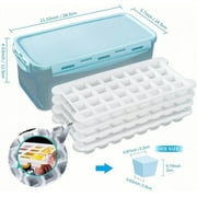 Ice Cube Trays, 4 Pieces Ice Cube Molds Round Big Ice Balls Square Diamond Ice Cube Trays, Blue