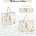 thumbnail image 6 of FORMRS Womens Corduroy Tote Bag Crossbody Shoulder Handbag with Pocket, White Seahorse, 6 of 7