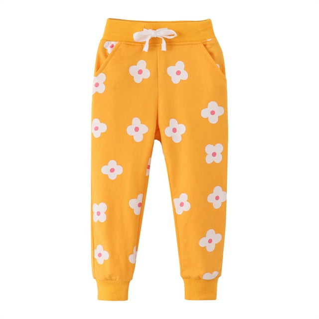KAWELL Baby Boy's Cotton Pants Jogger Pants Dinosaur Drawstring Elastic Sweatpants
