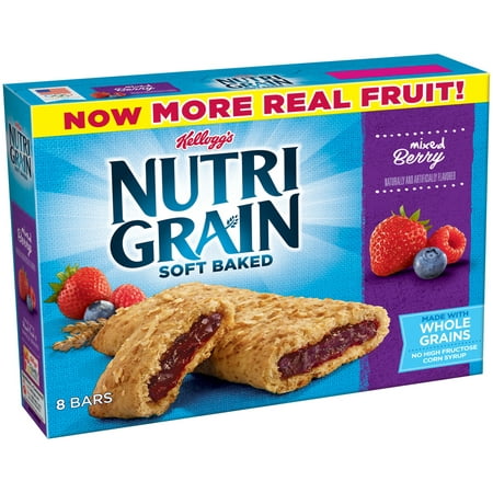 (6 Pack) Kellogg's Nutri Grain, Mixed Berry Breakfast Bars, 1.3 Oz, 8 (Best Low Carb Breakfast Bars)