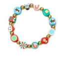 thumbnail image 5 of Sunyuer 6pcs Christmas Bracelets for Women Clay Beaded Cute Xmas Tree Snowman Santa Charm Bracelet Set Holiday Christmas Jewelry Gifts Stocking Stuffers, 5 of 7
