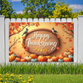 thumbnail image 4 of Wooden Sign Happy Thanksgiving Banner Autumn Leaf Decor Pumpkin Birds for Fall Festival Holiday Party Feast, 4 of 9
