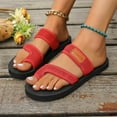 thumbnail image 3 of IUJSOY Womens Flip Flops Clip Toe Ring Flat Sandals Comfortble Yoga Mat Mesh Beach Slippers Slides, 3 of 9