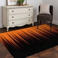 thumbnail image 3 of Burnt Orange Black Ombre Area Rugs 3'x5', Washable Small Throw Rugs for Living Room Bedroom, Modern Abstract Striped Gradient Indoor Outdoor Rug Non-Slip Low Pile Carpet Runner Reversible Floor Mats, 3 of 8